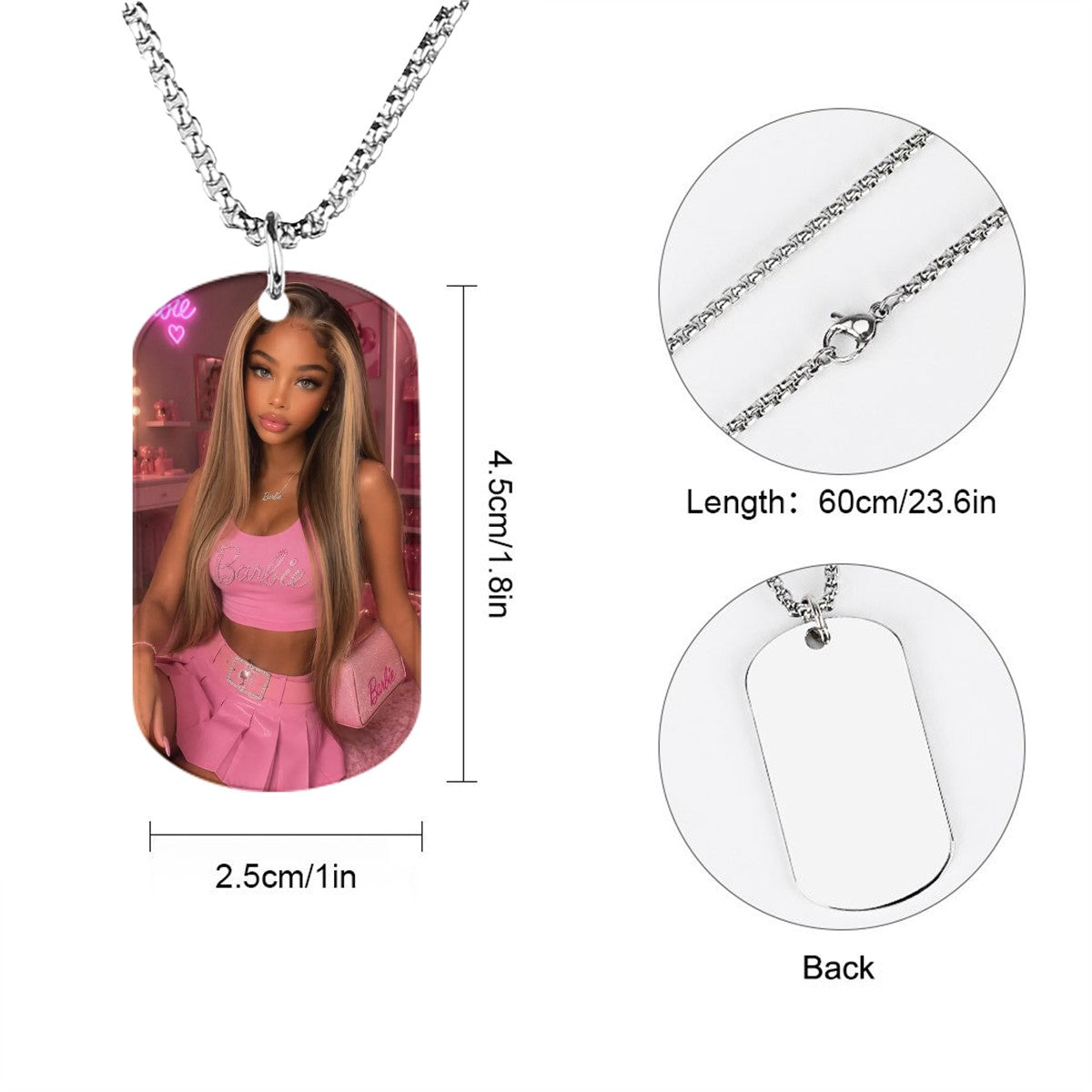 Custom Photo Tag Necklace