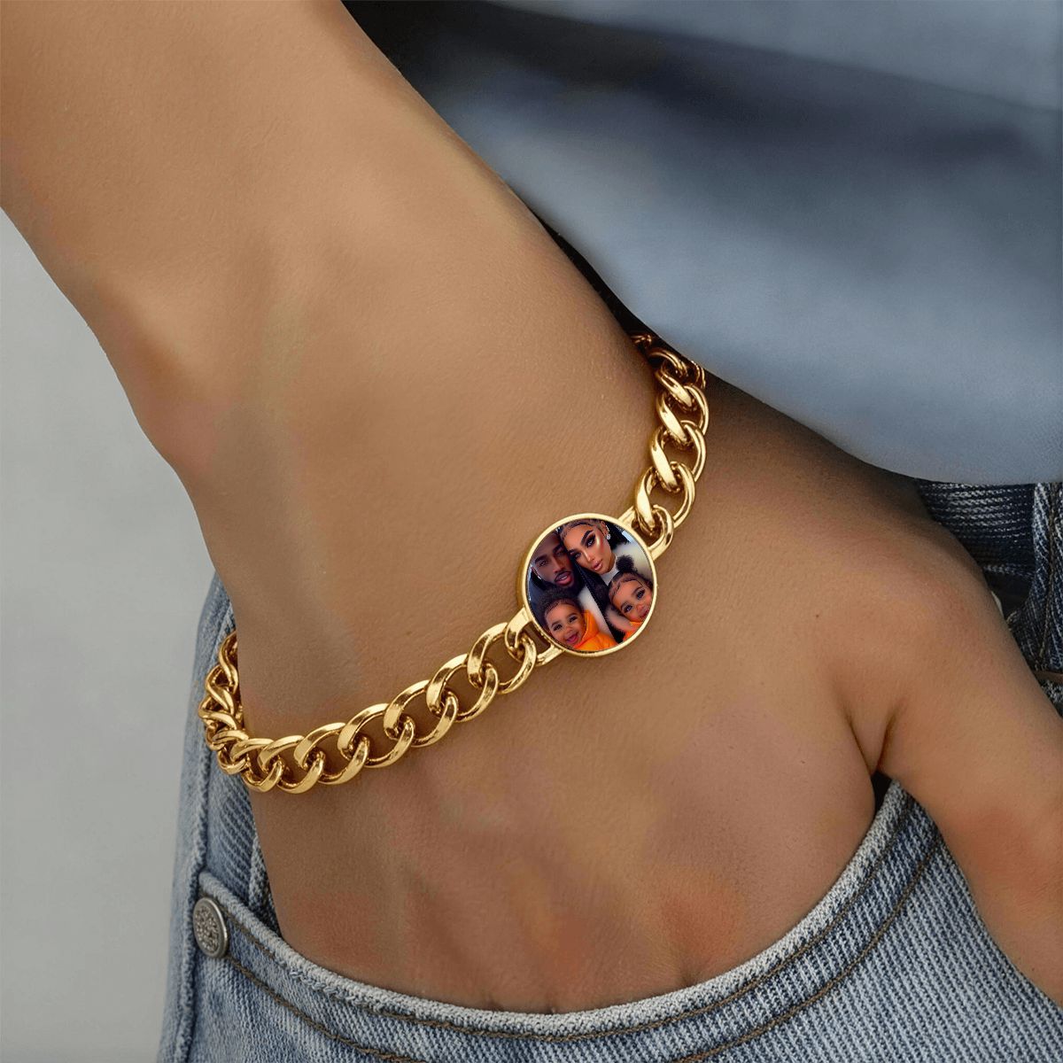 Custom Photo Cuban Link Bracelet
