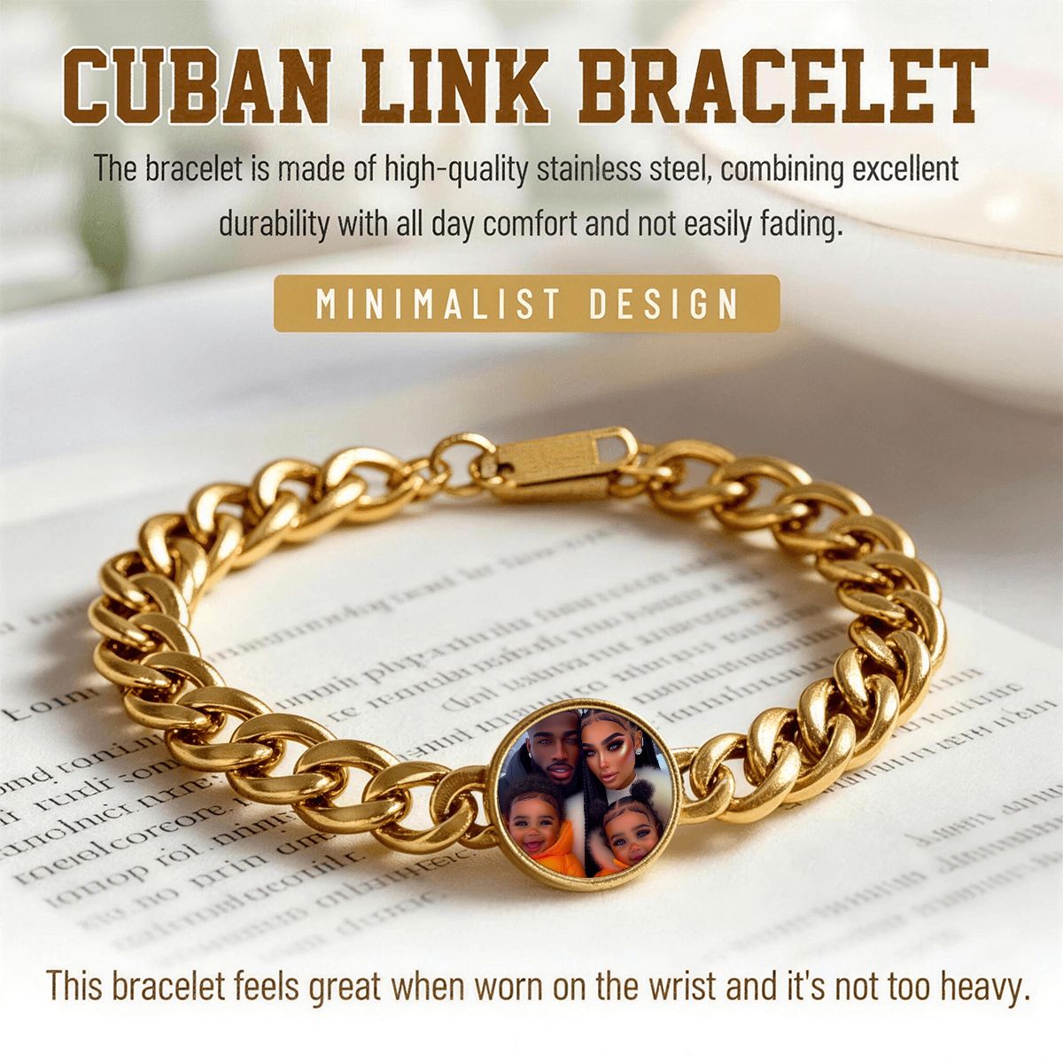 Custom Photo Cuban Link Bracelet