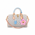LV Light Checkered Speedy 30