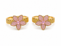 Pink Diamond Flower Ring