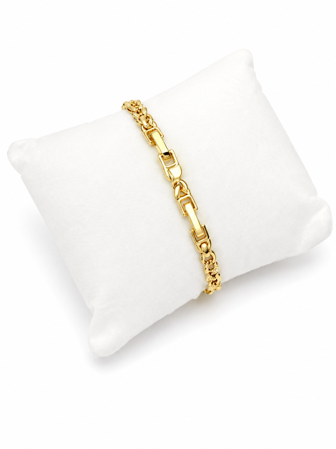 Diamond Cut Infinity Link Bracelet