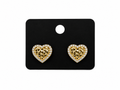 Heart Diamond Nugget Studs