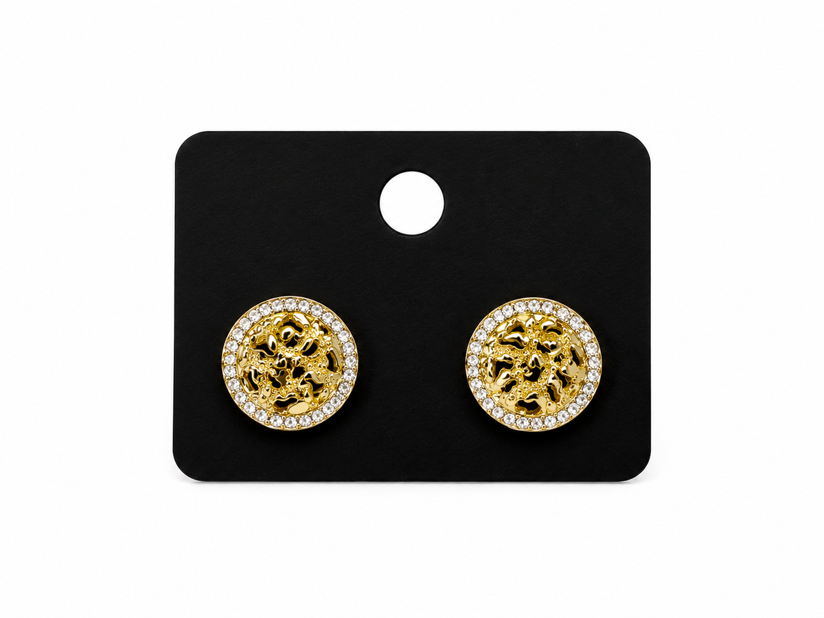 Round Diamond Nugget Studs