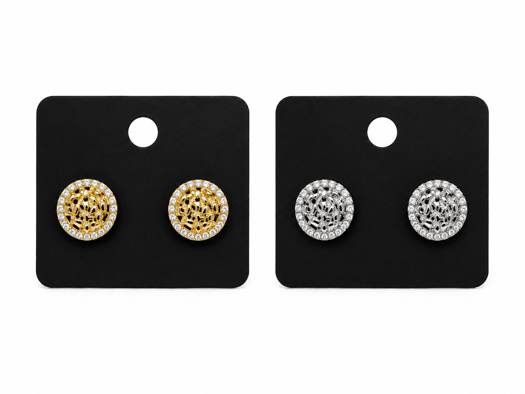 Round Diamond Nugget Studs