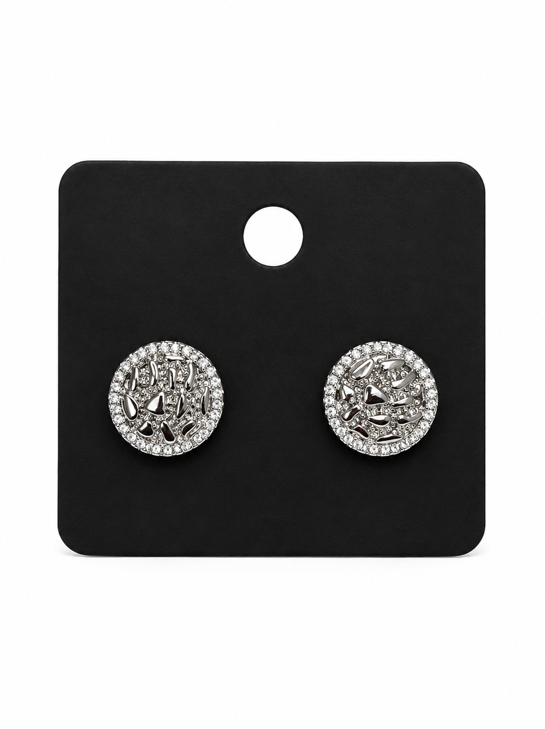 Round Diamond Nugget Studs