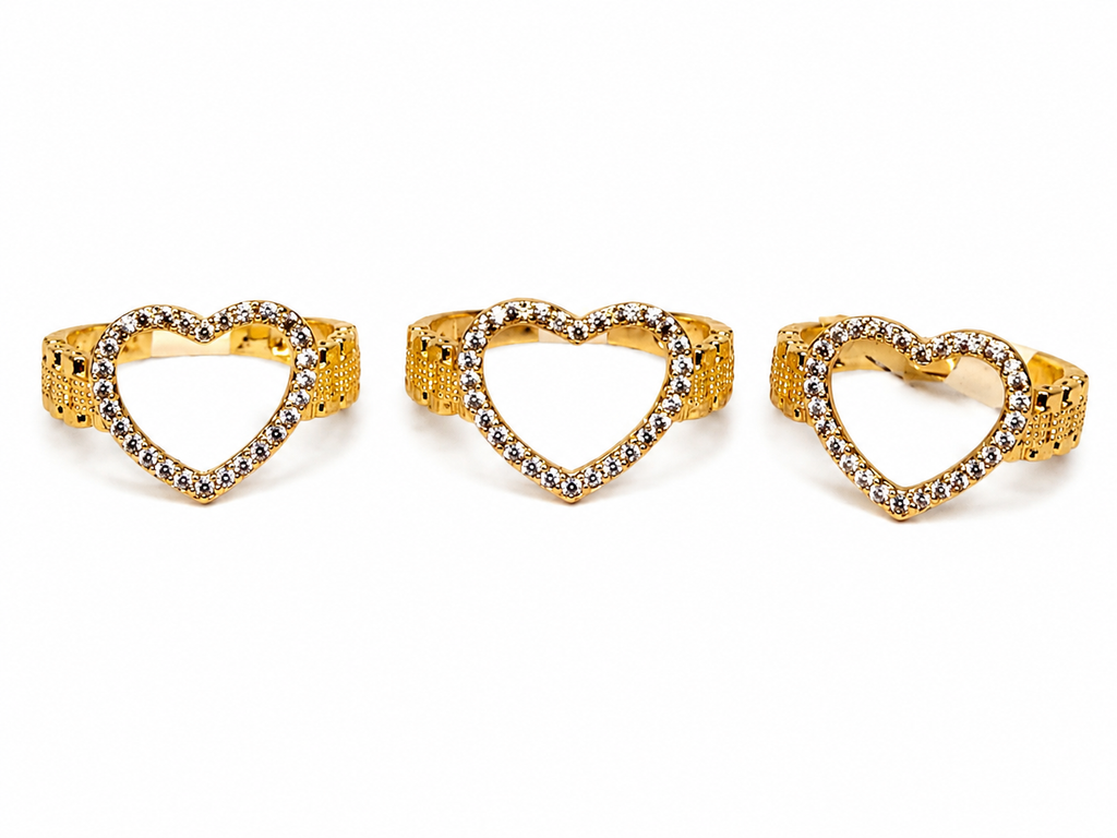 Diamond Open Heart Ring
