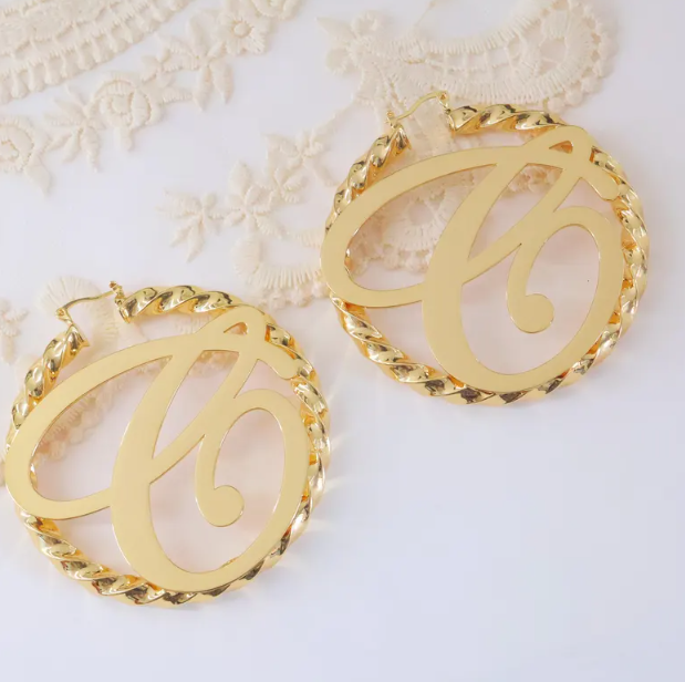 Custom Letter Hoops