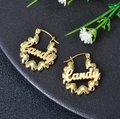 Kids Custom Name Heart Hoops